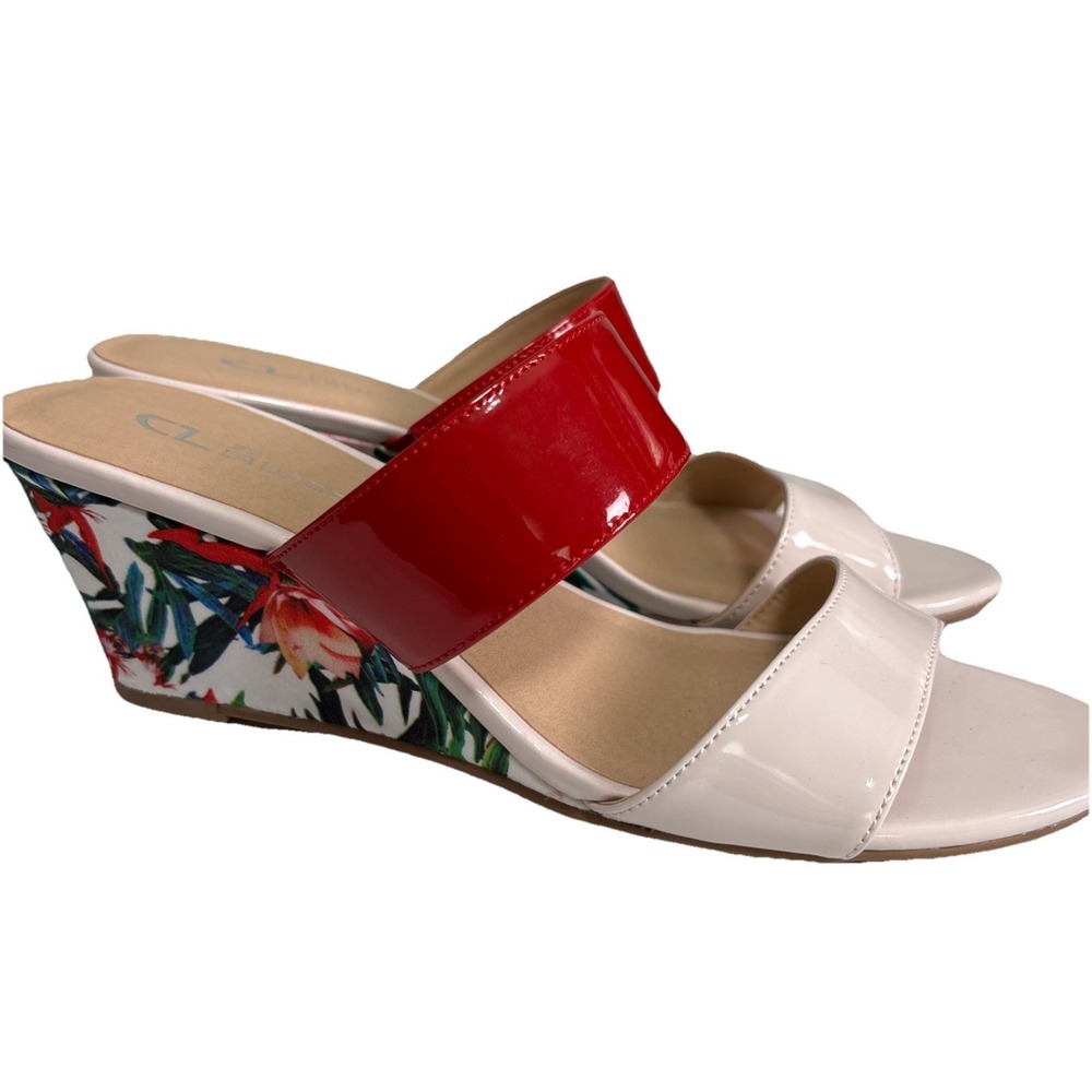 CL by Laundry Women's Wedge Sandals sx 9 Tropical Flirty